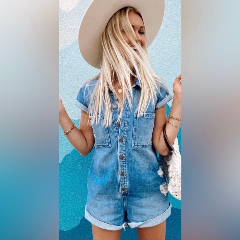 Show Me Your MuMu Light Blue Denim Shirt